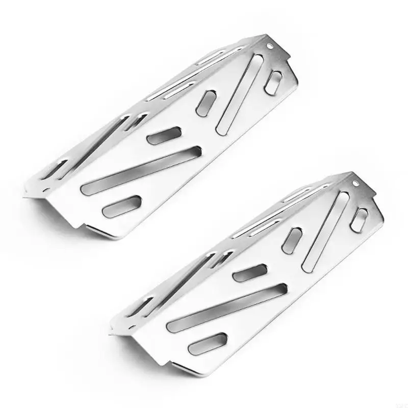2Pcs Professional Grade Stainless Steel Heat Deflector Simple BBQ Accessories X3UC
