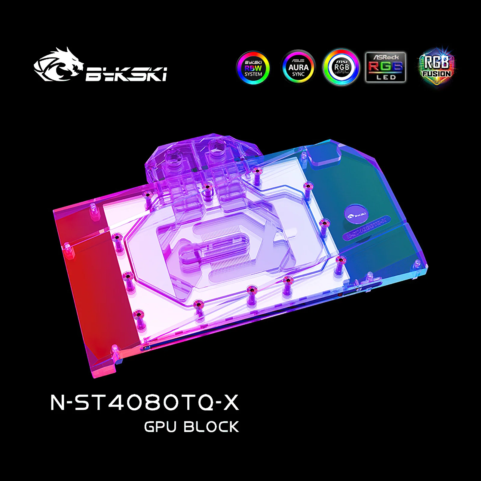 Bykski Full Cover RGB GPU Block Cooler für ZOTAC RTX4090 Trinity AMP N-ST4080TQ-X