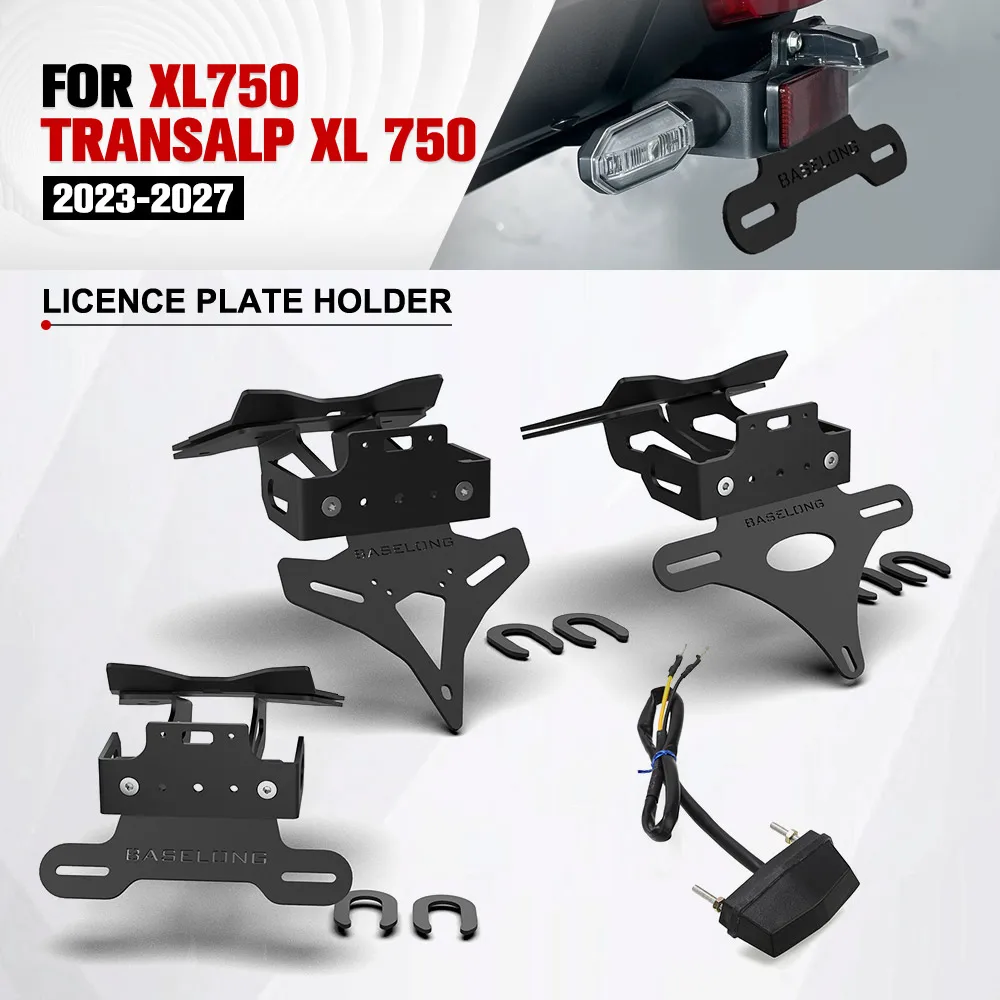 

For Honda XL750 TRANSALP XL 750 2023 2024 2025 2026 2027 Motorcycle License Plate Holder Tail Tidy Fender Eliminator LED Light