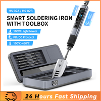 FNIRSI HS-02 Protable Heat Toolbox Kit 100W Power Adjustable Temperature Quick Heating Repair Equipment 100-450℃ for DIY Repair