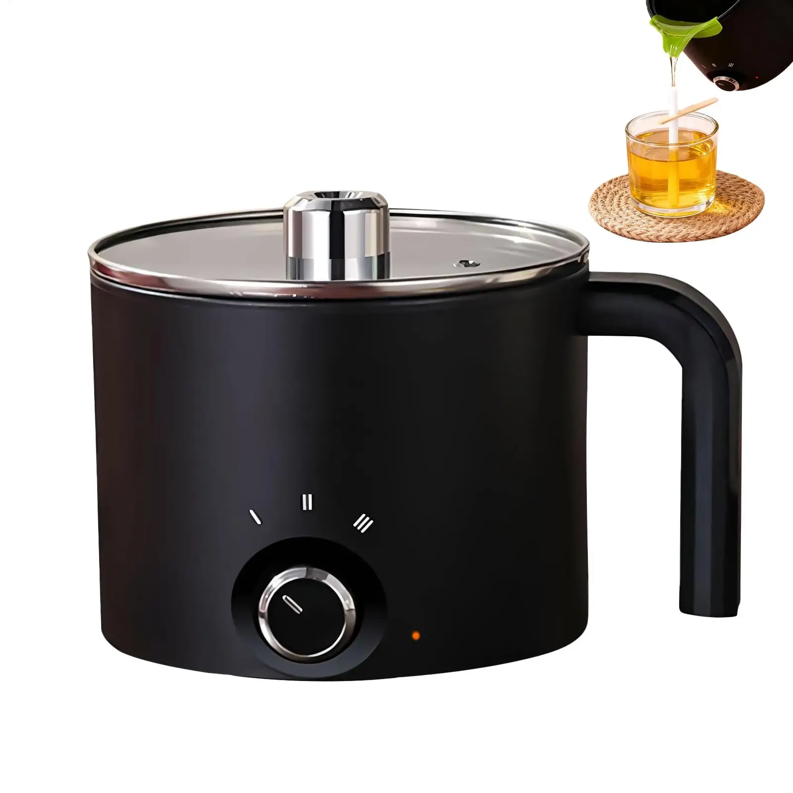 Olla para Derretir Cera de 1.5L, Olla Eléctrica Grande de Acero Inoxidable Antiadherente para Derretir Cera, Jabón, Dulces y Manualidades
