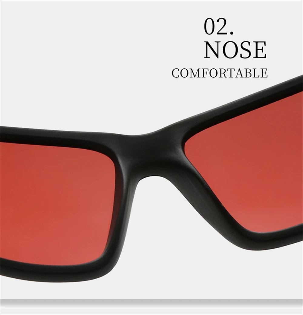 VIVIBEE Angeln Sonnenbrille Rot Polarisierte Männer TAC Homomorphic Angeln Schutzbrillen Frauen Sport Outdoor Shades – Detail 7