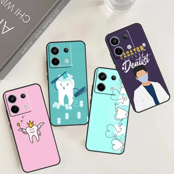 재밌는 치과의사 치과 케이스, 샤오미 레드미 노트 12 11 10 9 13 프로 플러스 9S 10S 11S 12S 레드미 13C 9C 10C 12C 커버 