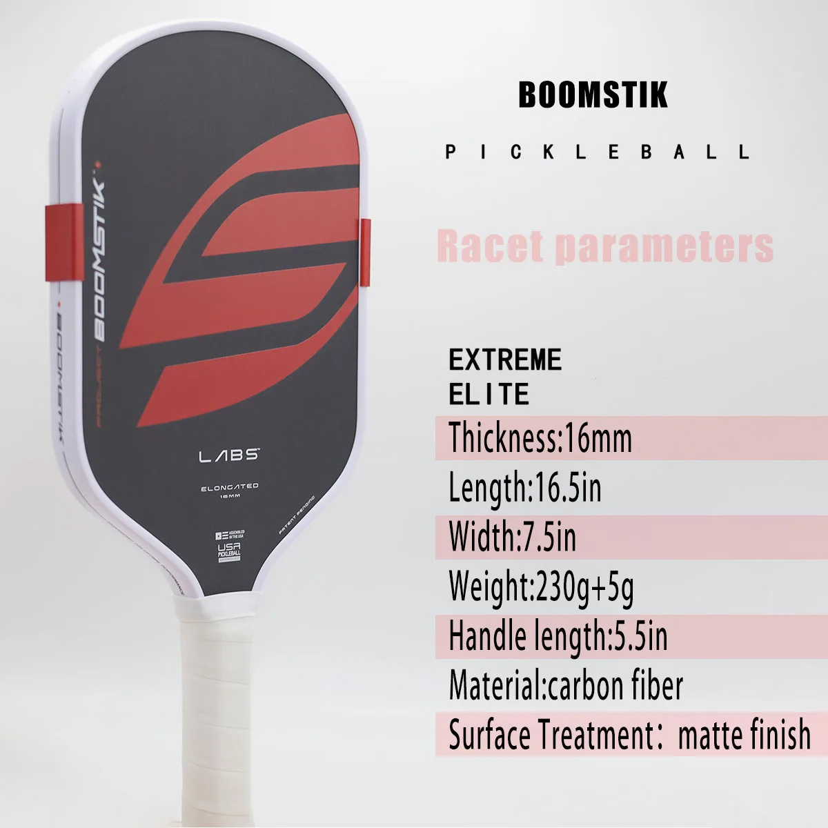 

Boomstick Core Pickleball Paddle for Selkirk LABS Project Style Similarity Equipment Accessory T700 Carbon Fiber