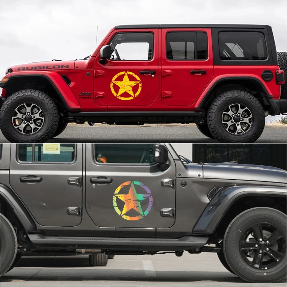 Car Hood Door Star Vinvl Stickers For Jeep Cherokee Patriot Compass Wrangler JK JL TJ YJ Renegade Trail Tuning Accessories