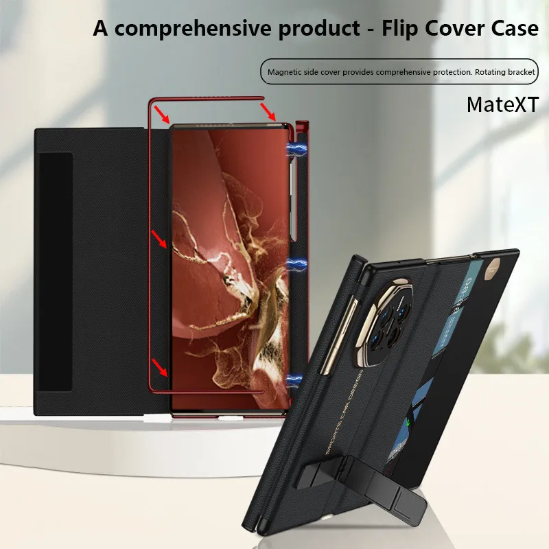 

Magnetic Folding Hinge Leather Case For Huawei Mate XTs Ultimate Rotating Stand Protection Cover For Huawei Mate XT Ultimate 5G