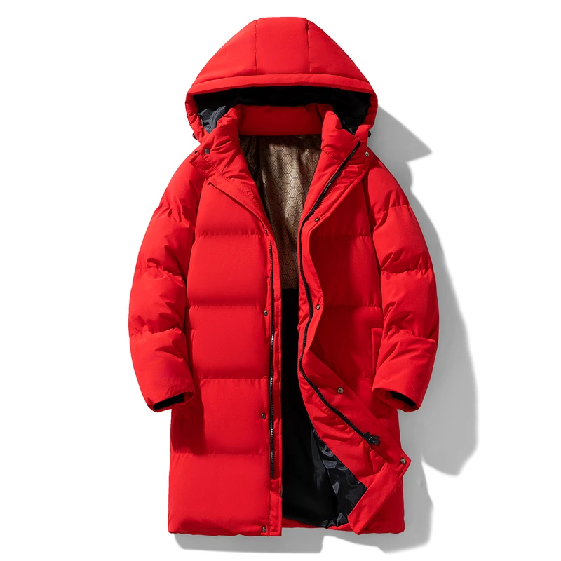 

Couple Graphene Hooded Cotton Parkas Windproof Cold Proof Men's Winter New Mid to Long Length Jacket Fashion Korean Version Coat