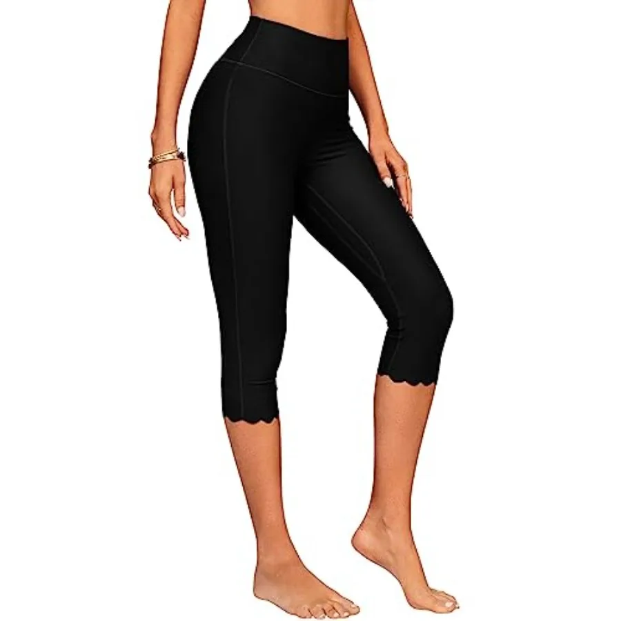 

Swim Pants for Women High Waisted Swim Capris Swim Shorts Swimming Leggings
