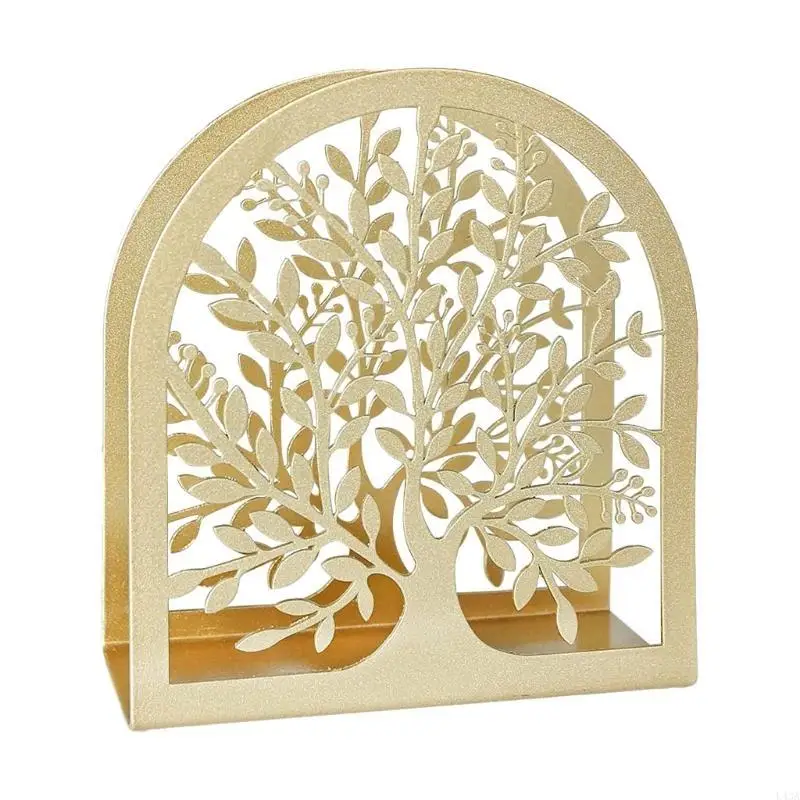L43A Metal Hollow Tissue Holder Napkin Dispenser For Kitchen Coffee Shop Table Use