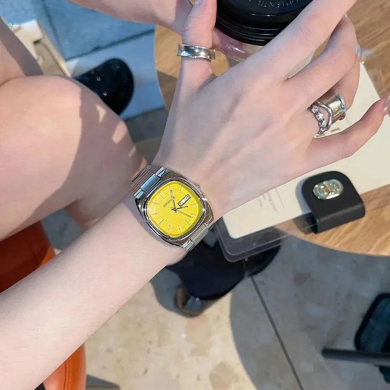 SUNMATE Elegant Square Dial Women's Wristwatch, Calendar and Day Display,waterproof High-end Luxury Watch,comes with A Watch Box