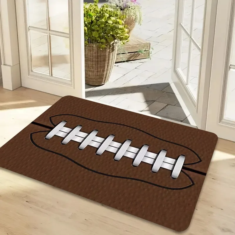 Doodle Smiley Heart German Warm Slogan Print Decorative Doormat, Funny Quote For Home Indoor Veranda