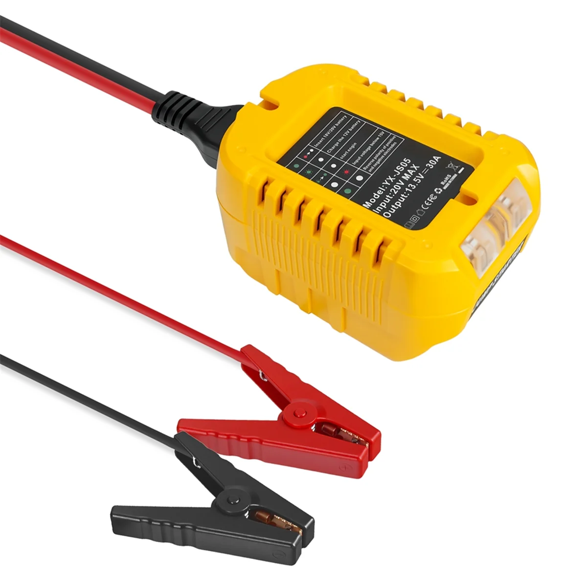 2025+ For Igniter Jump for 20V Battery 10AWG Car Booster Cable Automotive Emergency Power DIY Adapter with Clip