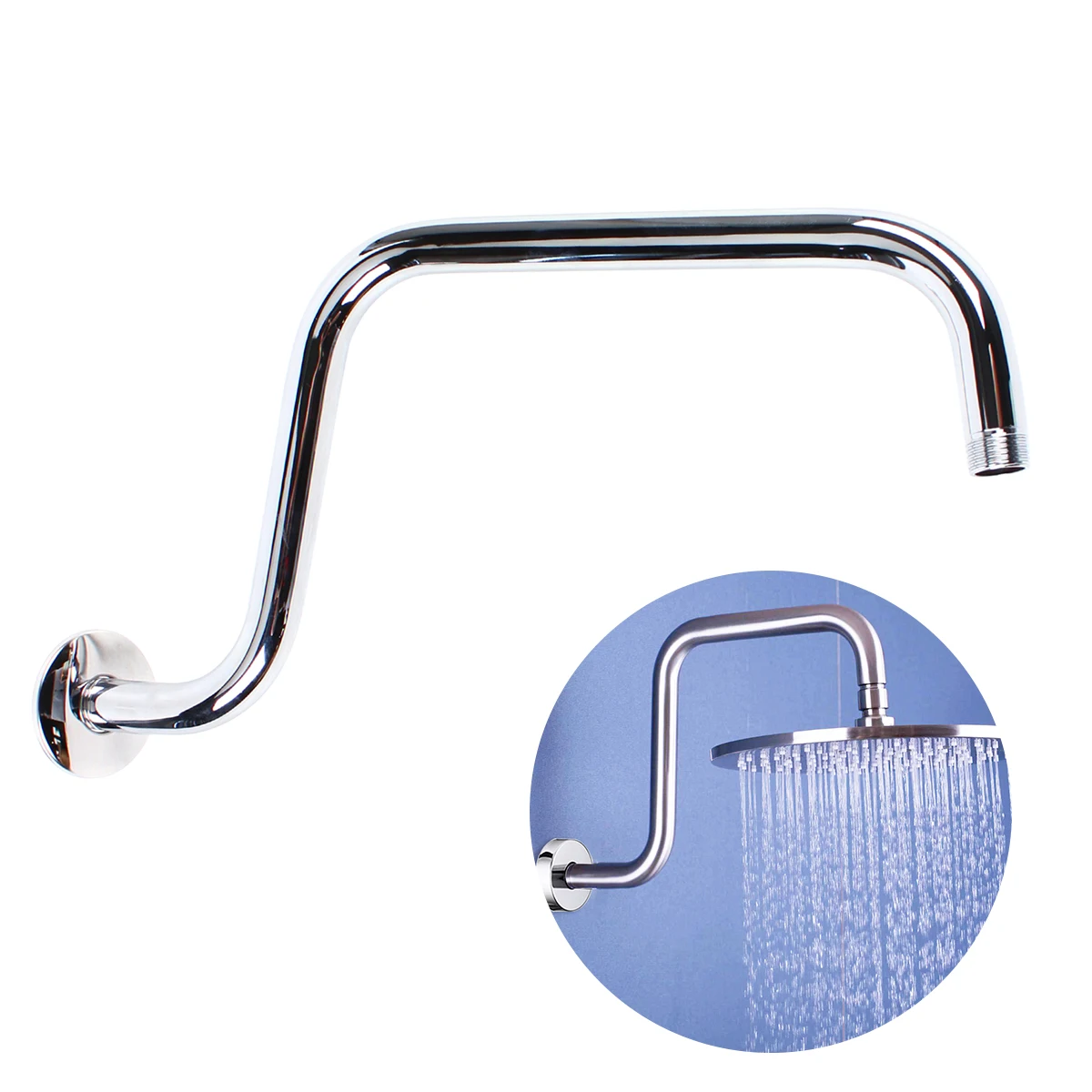 12 Inch Stainless steel Electroplating Wall-Mounted Shower Arm