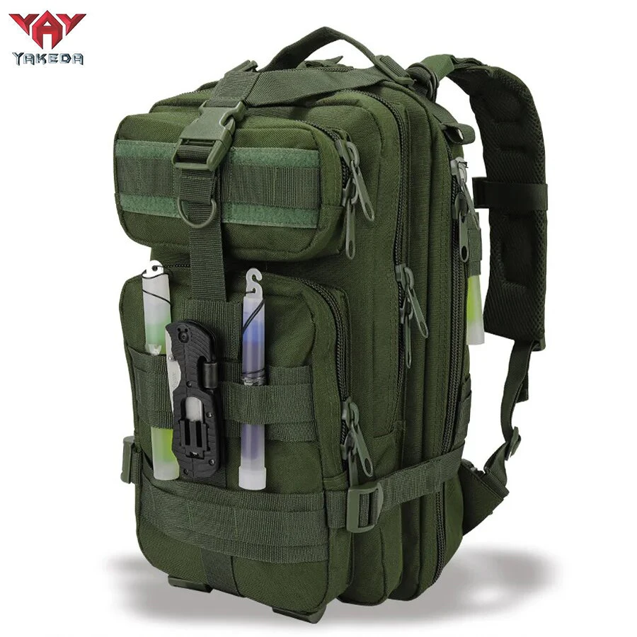 Mochila táctica YAKEDA, 26L, grande, 3P, paquete de asalto, bolsa Molle Bugout, mochila para senderismo, viajes