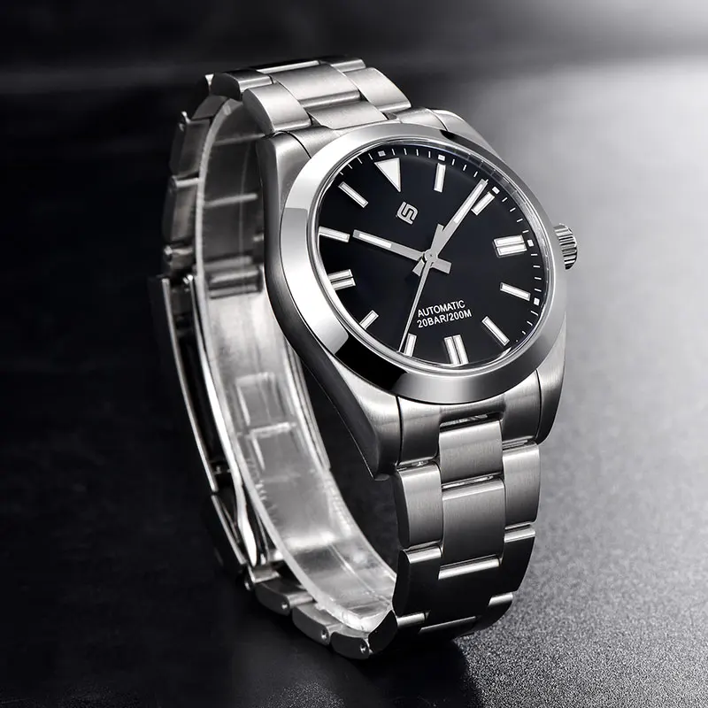 TERAMI Fashion Luxury Automatic Man Watch Casual Business Simple Stainless Band Waterproof Luminous Mechanical Mens Wristwatches