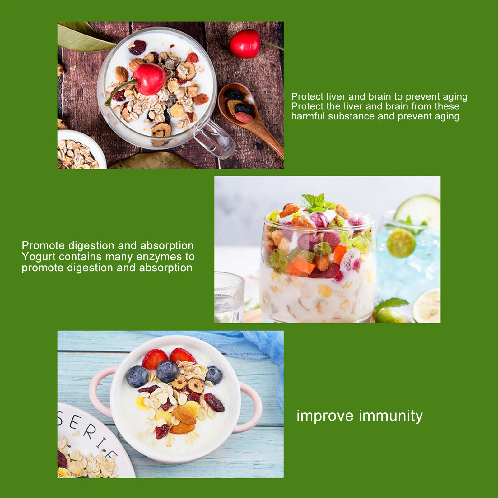 ماكينة صنع الزبادي المدمجة المصنوعة من الفولاذ المقاوم للصدأ باللون الأخضر بقدرة 15 وات للزبادي المنزلي سهلة الاستخدام وأجهزة المطبخ