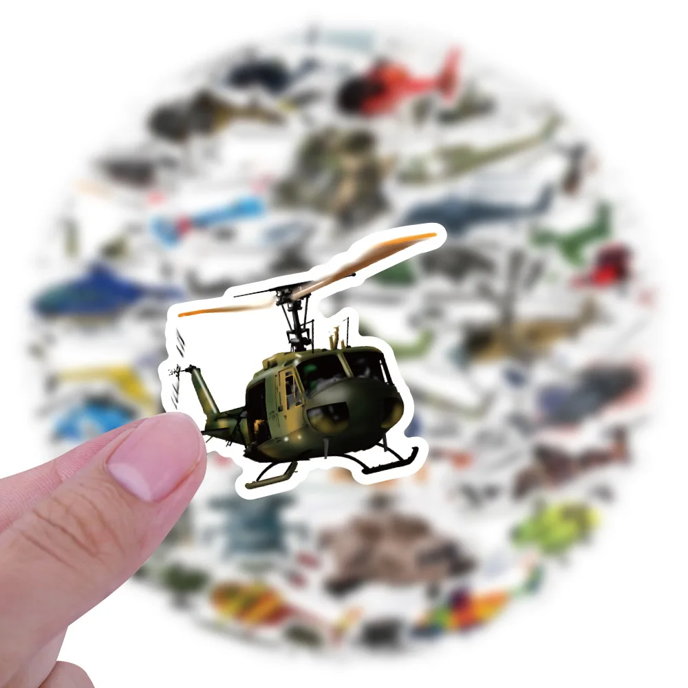 

60PCS Science Fiction Helicopter Interesting War Sticker Travel Luggage Guitar Cup Laptop Graffiti Waterproof Sticker Kid Toys