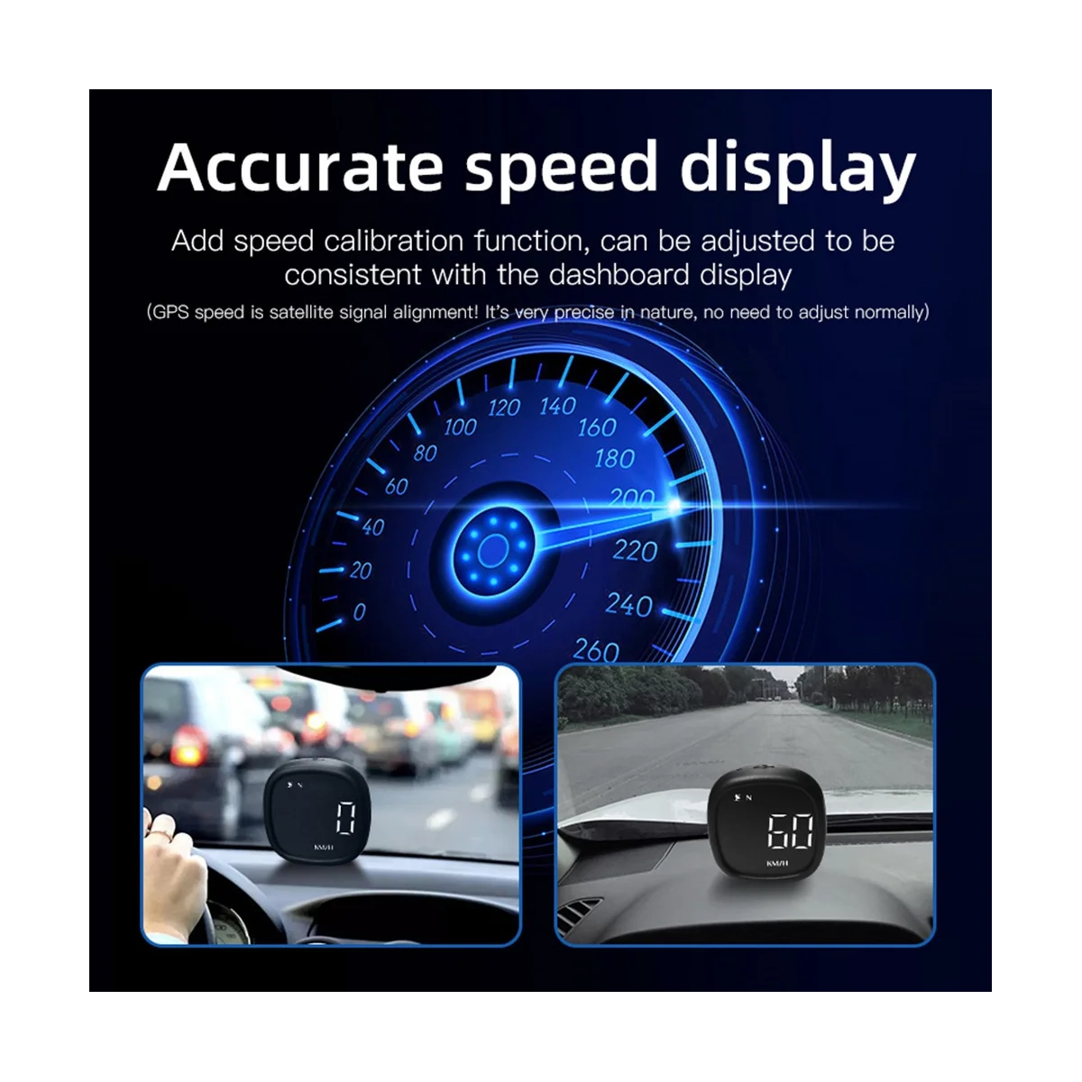 M30 Universal HUD GPS Speedometer Car Clock Electronic Compass Green Light Fatigue Driving Reminder for Car Motorcycle