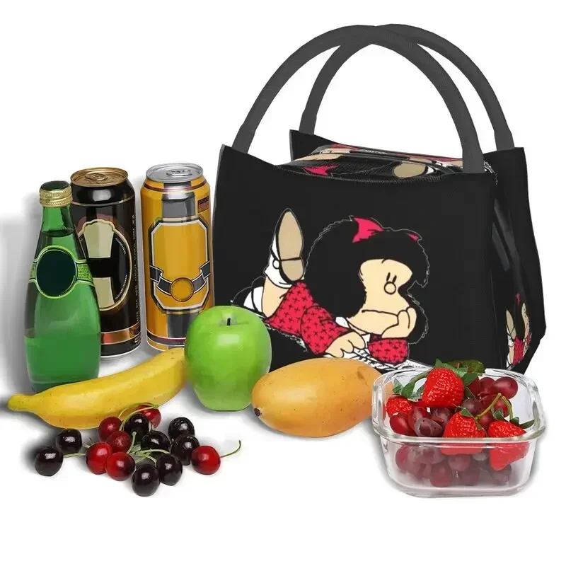 

Сумка для обеда Little Mafalda, женские холодильники, теплые изолированные ланч-боксы для офиса