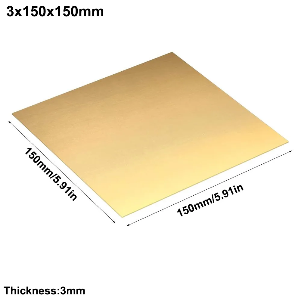 New Copper Brass Plate Sheet 0.5/1/2/3mm Multiple Sizes Brass Plate Contruction Brass Pad