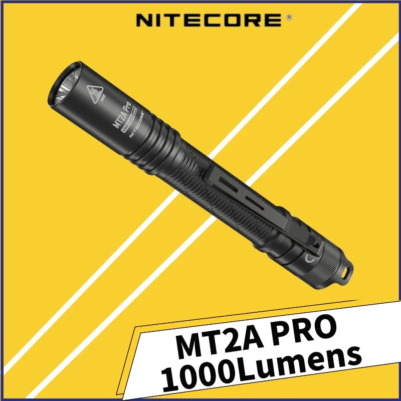 

NITECORE MT2A Pro EDC Pocket Flashlight 1000 Lumens AA Torch UHi 20 LED Beam, NL1416R USB-C Rechargeable 14100 Li-ion Battery