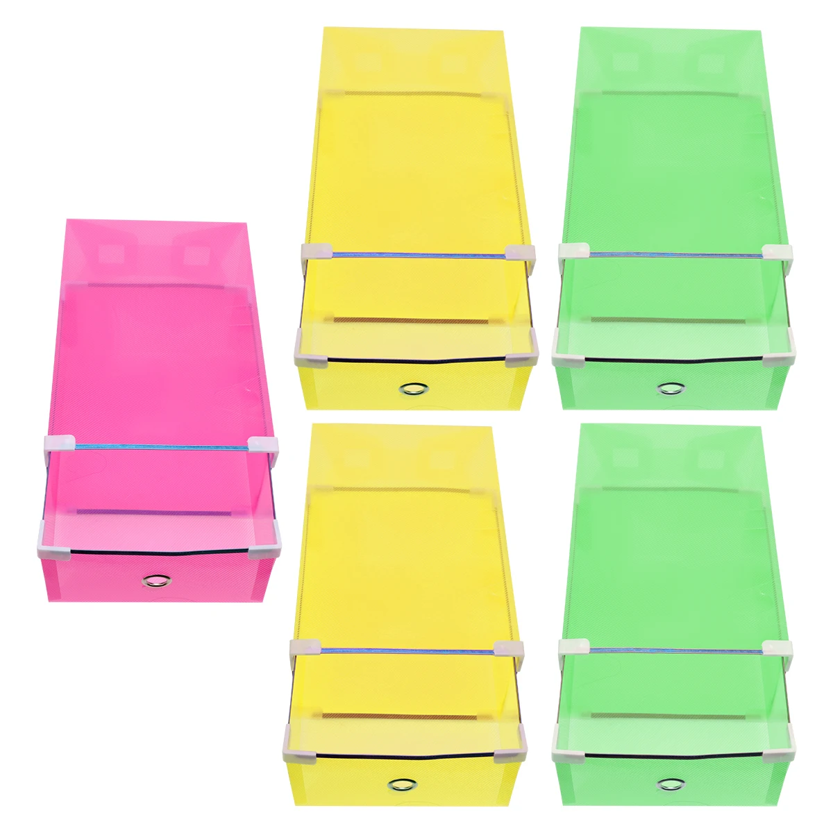 

5pcs Transparent Plastic Shoe Box Stackable Drawer for Women Shoes Storage ganizer Dust Proof Home Storage Solution