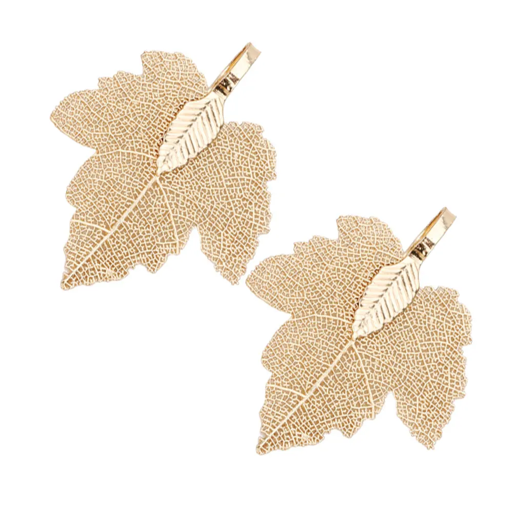 

2 pcs Copper Plated Leaf Vein Pendants for DIY Necklace Bracelet Earrings Accessories Alloy Charm Jewelry Set Gifts