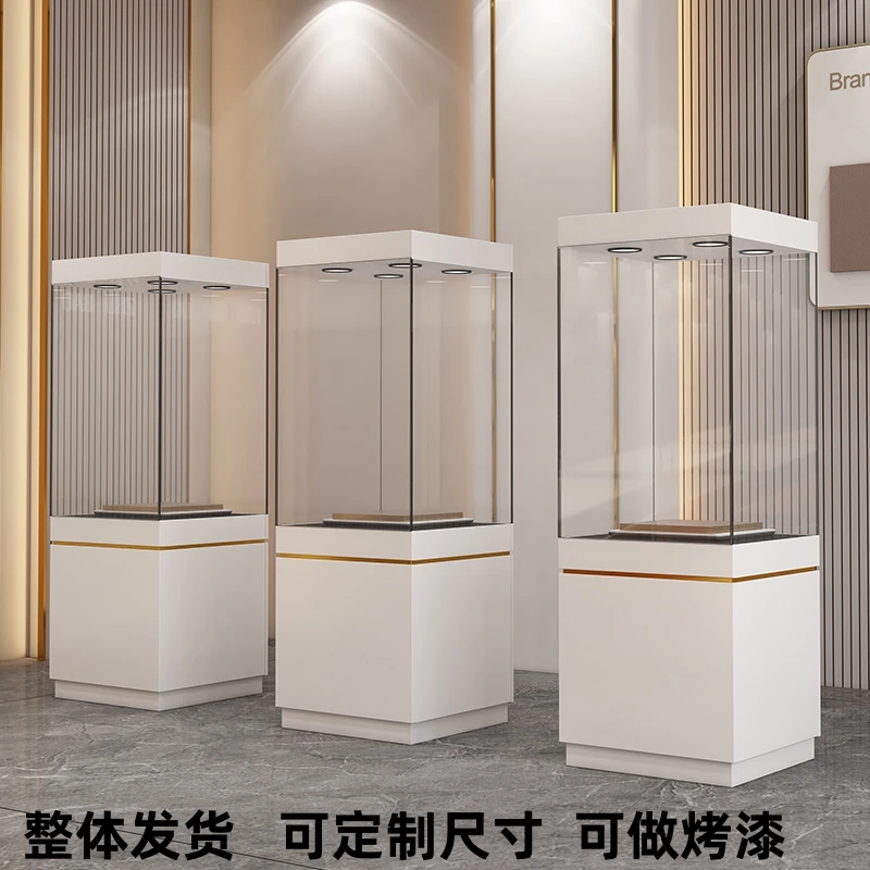 

Wooden Museum Antique Display Cabinet Figure Cultural Relics Display Cabinet Jewelry Glass Cabinet Product Model Exhibition Show
