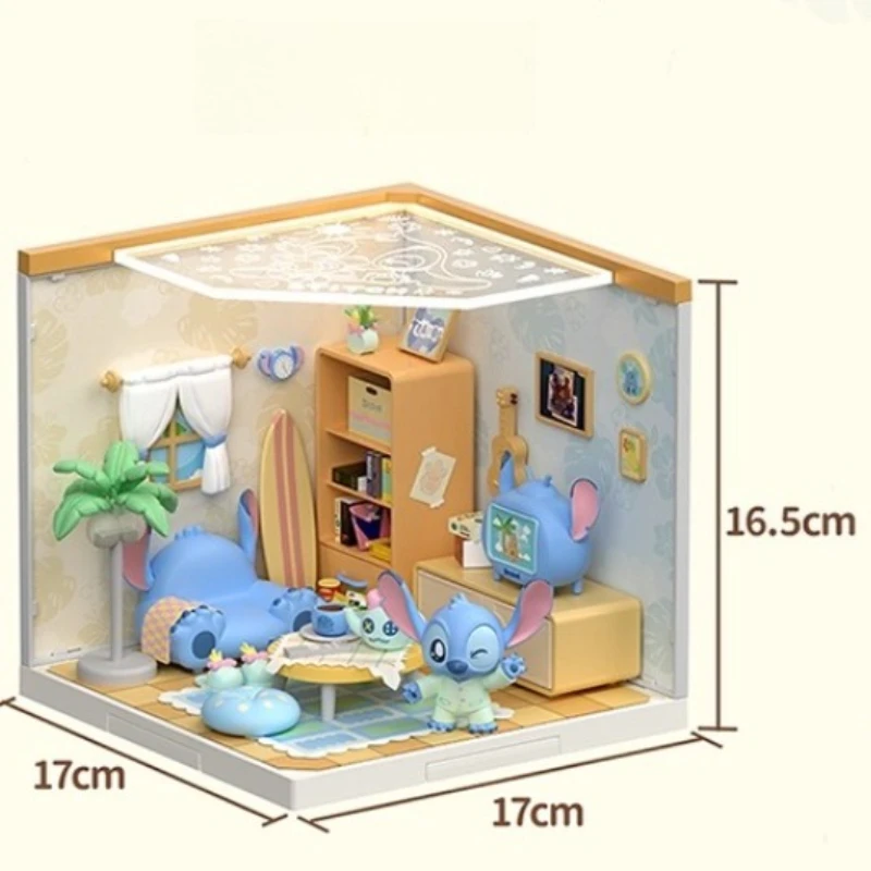 TOPTOY ديزني غرزة لحظة ممتعة حلية اللبنات صندوق أعمى لتقوم بها بنفسك المقصورة نموذج مصغر أنيمي الطرفية تمثال