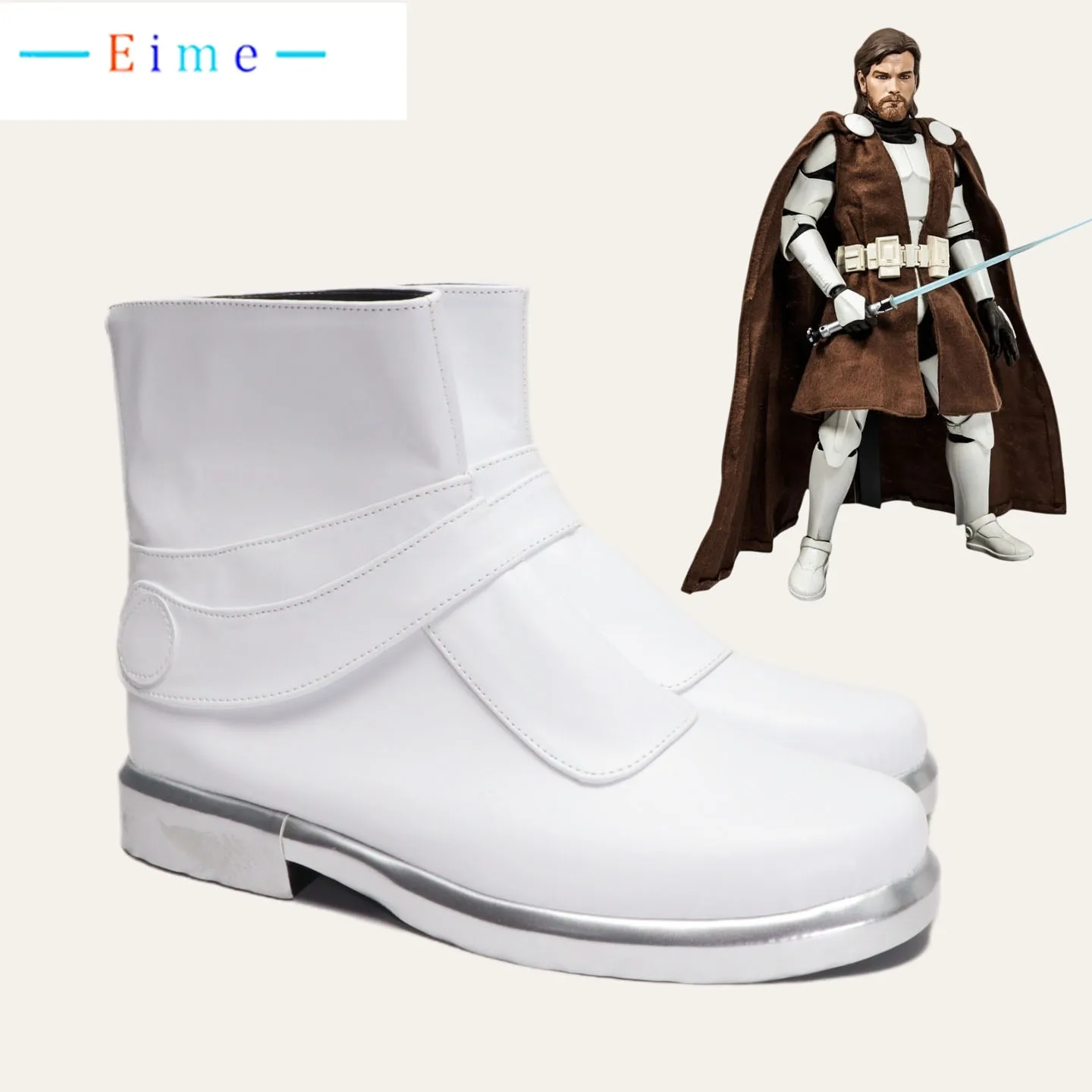 

Obi Wan Kenobi Cosplay Shoes Movie Cosplay prop White Shoes Halloween Carnival Boots Cosplay Props Custom Made