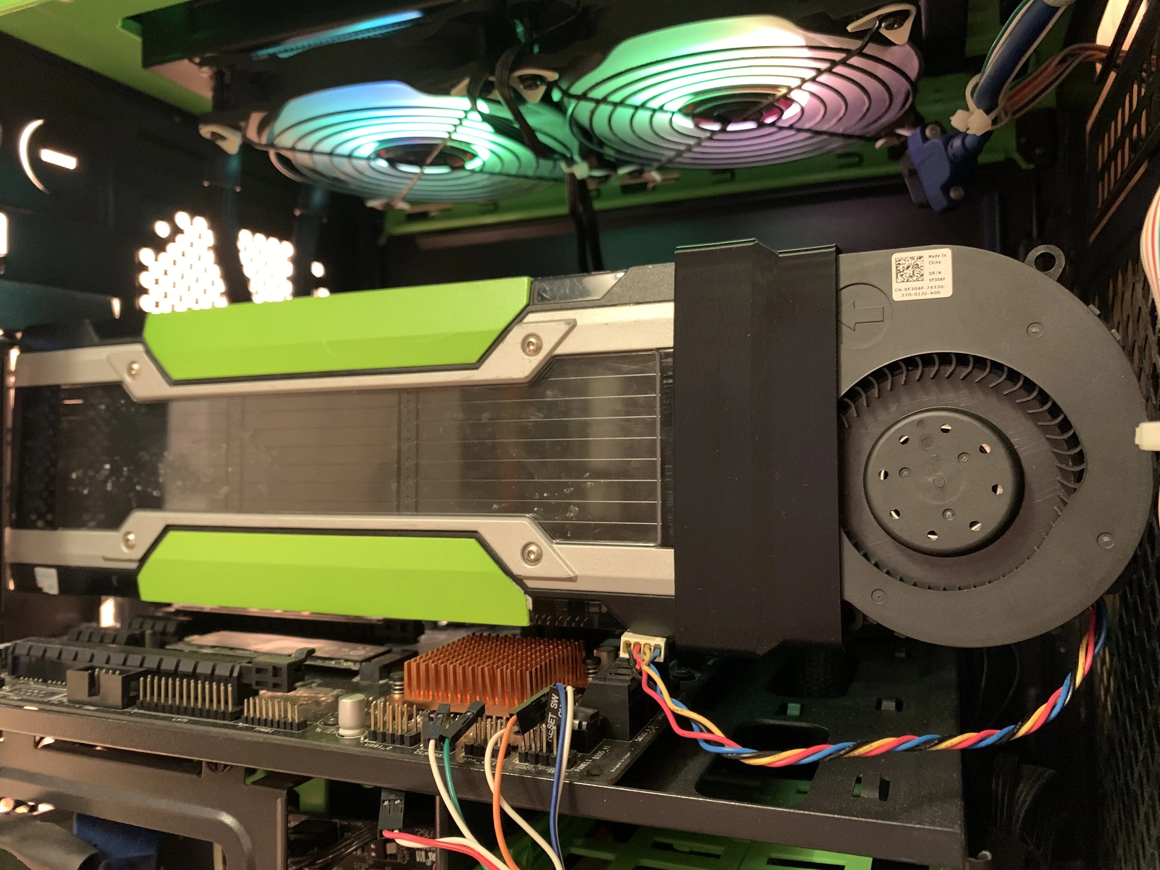 New for Delta Turbo Cooling Fan for NVIDIA for Tesla V100 P100 P40 M40 K80 GPU 0F306F