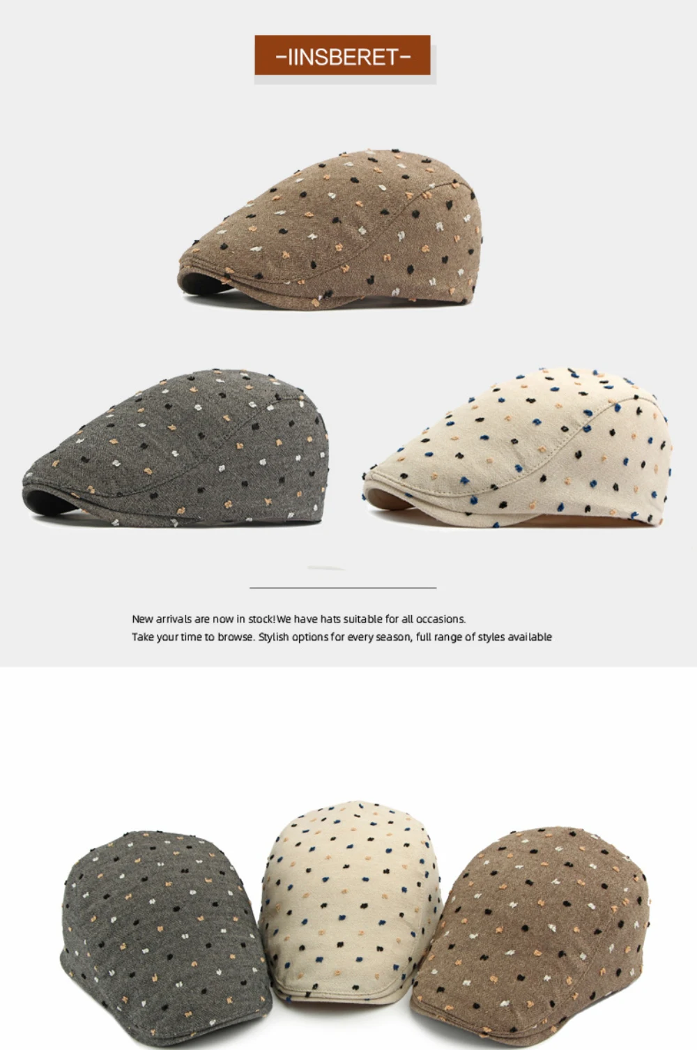 HT5104 Baskenmützen für Herren und Damen, Vintage Künstler-Mütze, Verstellbare Ivy-Flatcaps für Frühling und Sommer, Leinen-Baskenmütze – Detail 1