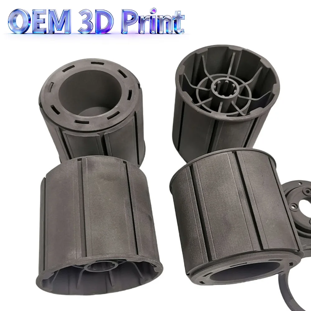 OEM 3D Printing Service Custom PA12 Nylon Roller Hub SLS 3D Printed Industrial Plastic Rotor Parts Rapid Prototype