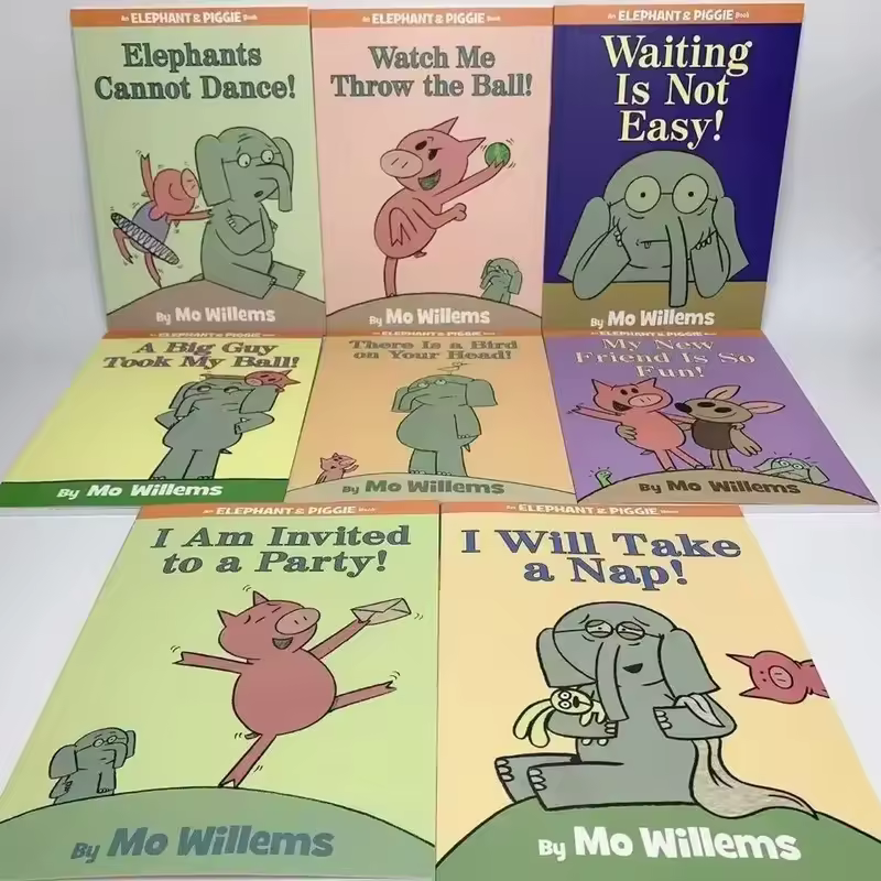 Random 10 Books Kawaii An Elephant and Piggies Book Interesting Story Children's Picture English Books Kids Learning Toys Libros - Image 5