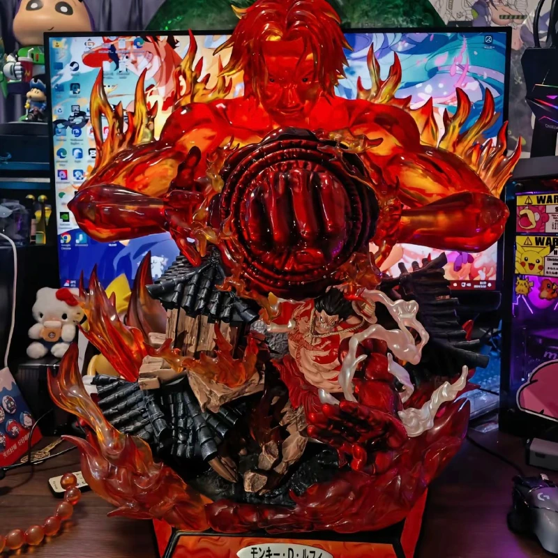 Figurka Anime ONE PIECE Portgas D. Ace 48 cm, Ochrona Luffy'ego, Model PVC, Statuetka Sceniczna, Dekoracja Biurka, Ozdoby, Prezent, Zabawki