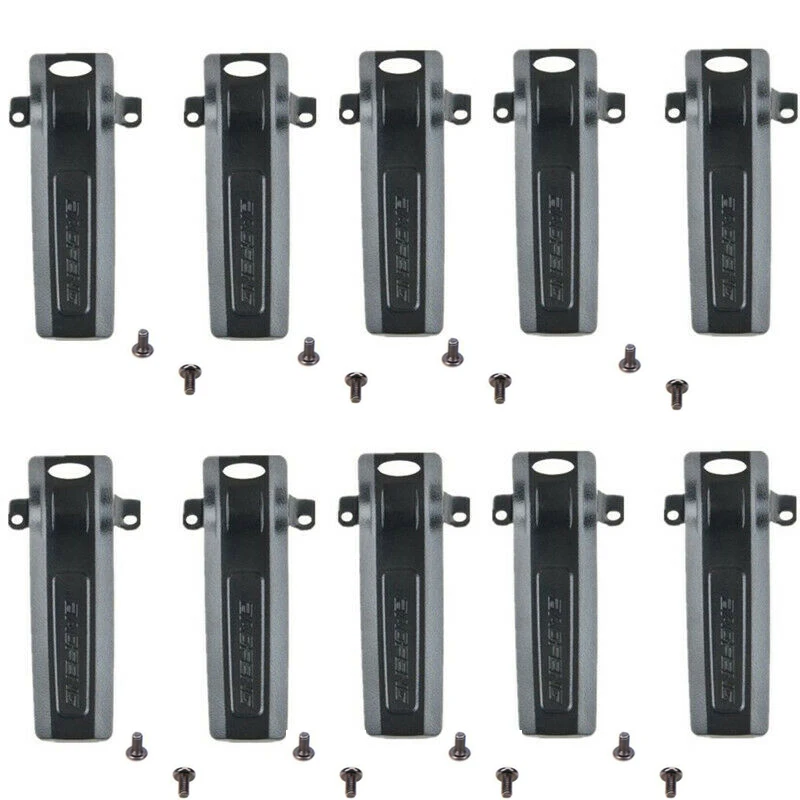 

10PCS BaoFeng Battery Back Pack UV-82 Belt Clip with Screws for UV-8D UV-82HP UV-8 5RE Plus 5RA Clamp Radio Walkie Talkie