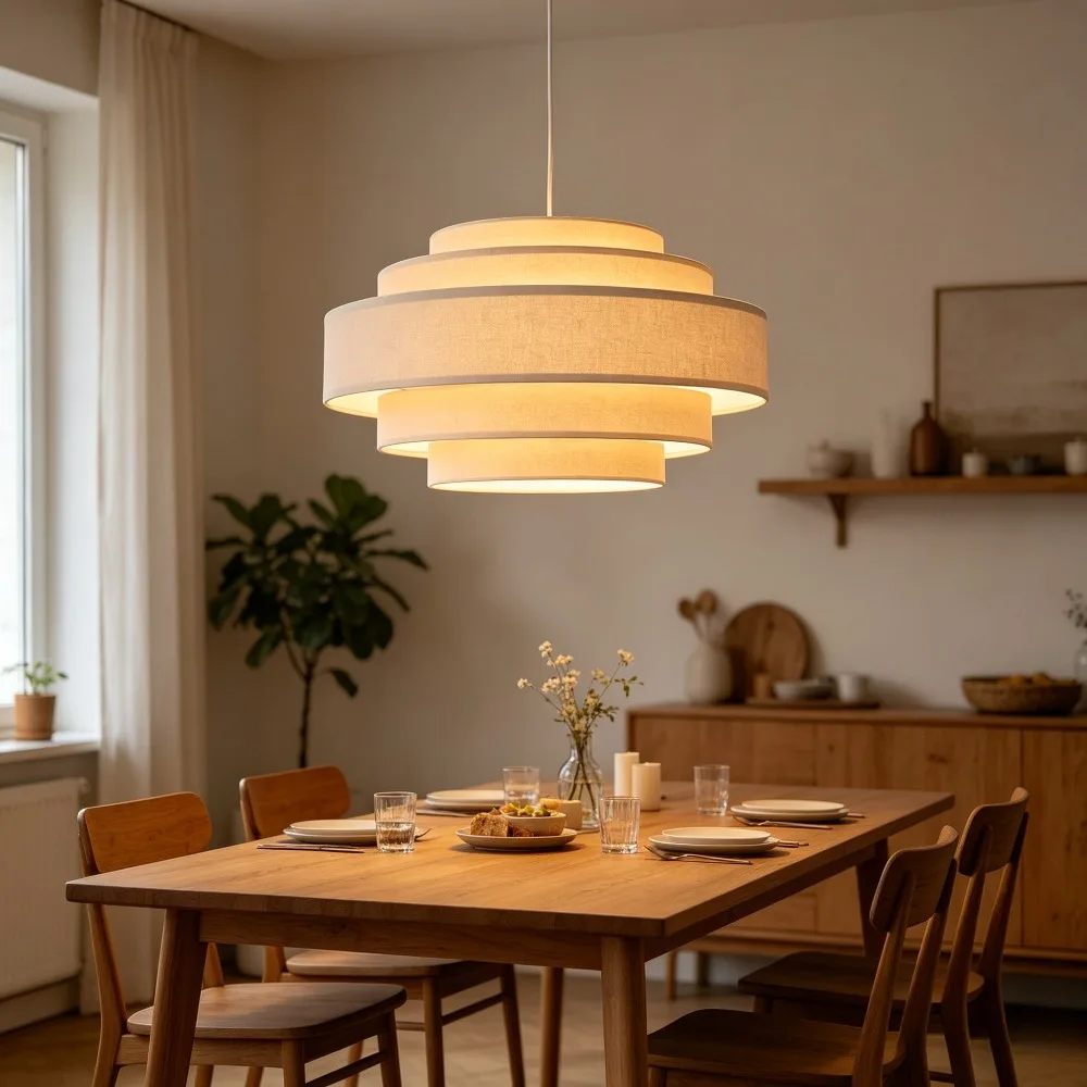 Nordic Fabric Pendant Lamp Wabi Sabi Led Chandelier for Living Room Bedroom Home Decor White Cloth Pendant Lamp