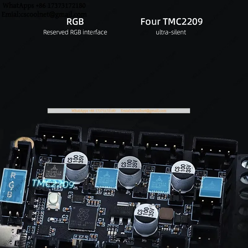 Mellow Fly Micro 4 V1.0 Board HV 4 Axis 32Bit RP2040 For Uart TMC2209 3D Printer Klipper Canbus V0.1 Ender3 Electronic Parts