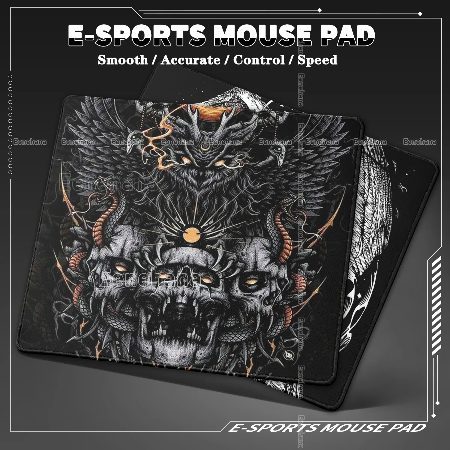 45x40cm Anime Punk Gothic Skeleton Mouse Pad Non-slip Dark Mats Waterproof Keyboard Control E-Sports Office PC Gamer Accessories