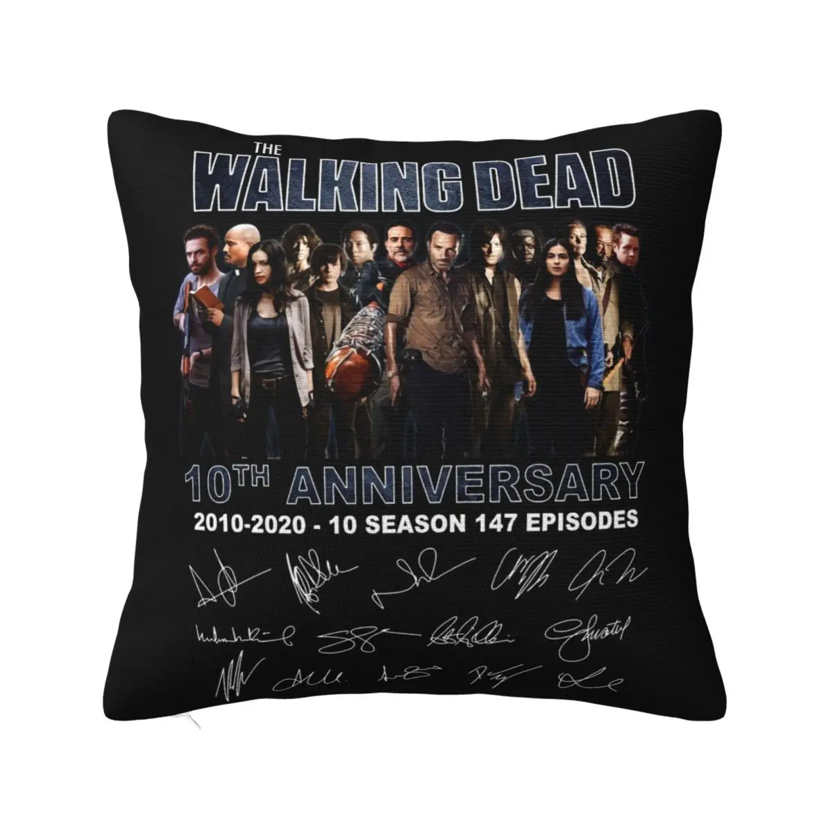 10Th Anniversary 2010 2020 The Walking Dead Fan Costume Black Men Women Pillow Case