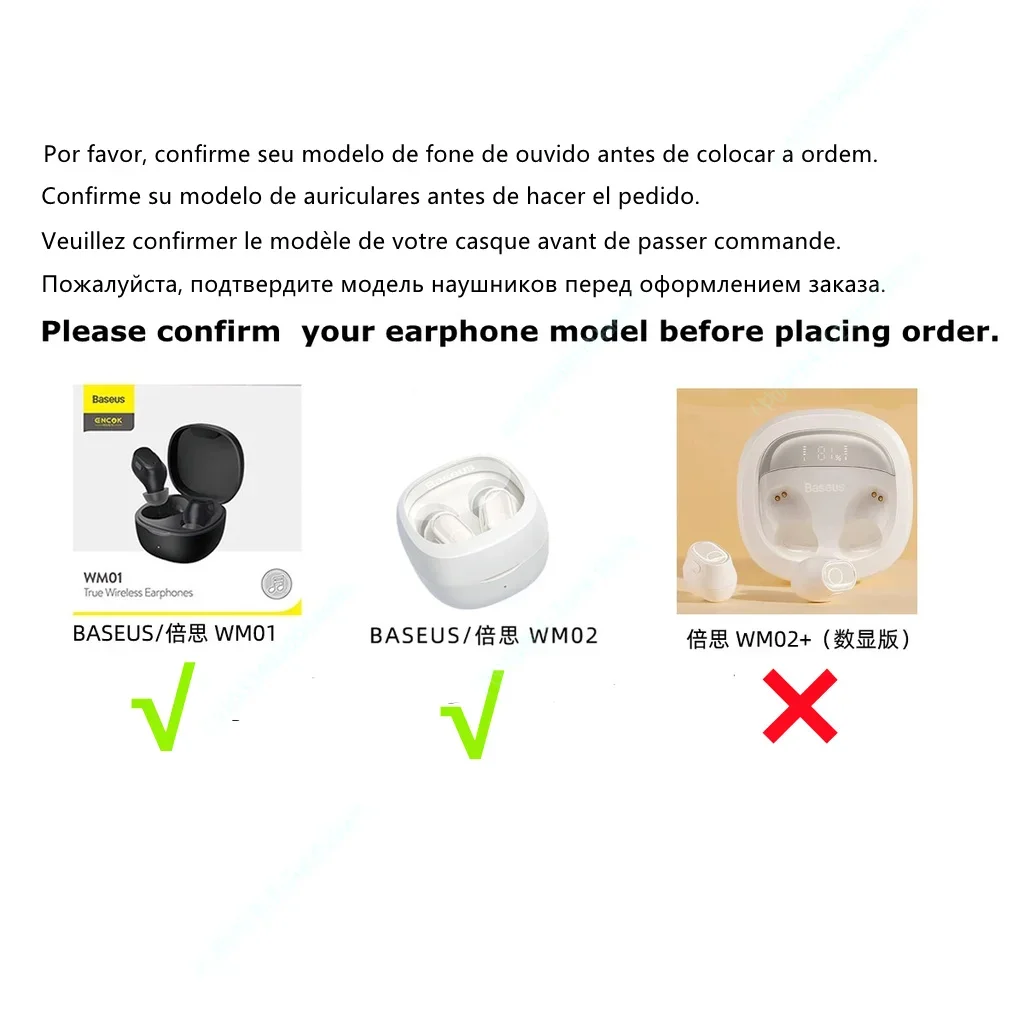 Baseus Enco WM01 WM02 Fresh Tulip Flowers Floral Love Heart Soft Transparent Bluetooth Earphone Case Protective Cover