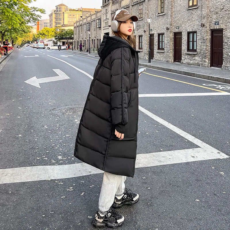 2024 Autumn Winter Temperament Elegant Design Sense Of Large Size Loose Medium Long Fashion Everything With Cotton-Padded Jacket