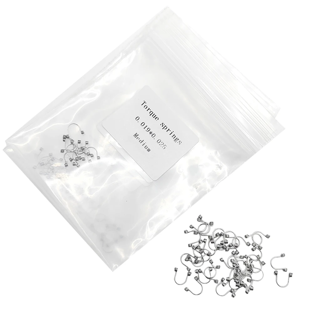 AG 10Pcs/bag Dental Orthodontic Torquing Spring Anterior Teeth Torque Rectangular Springs Stainless Steel Warren Spring