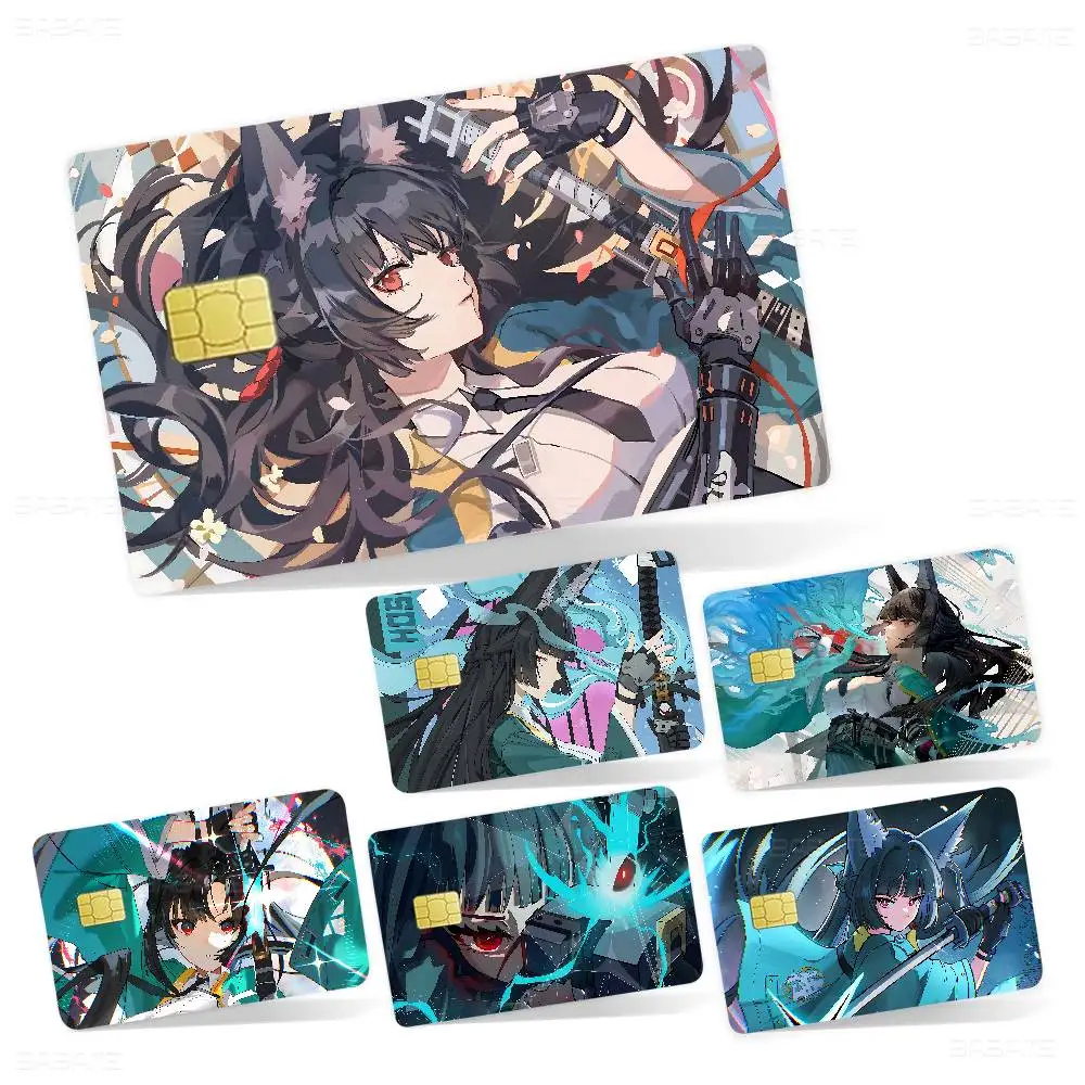 Zenless Zone Zero Hoshimi Miyabi Anime Young Creidt Card Debit Card Sticker Film Case Front Tape for Small Big Chip No Chip