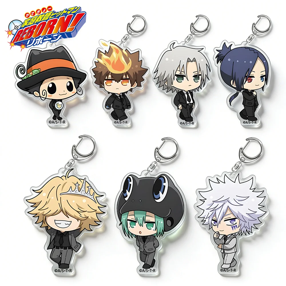 Новый акриловый брелок-подвеска для сумки Katekyo Hitman REBORN с персонажами: Бьякуран Цуна, Гокудера Ямамото, Хибари, Мукуро, Занкс, Сквало, Бельфегор