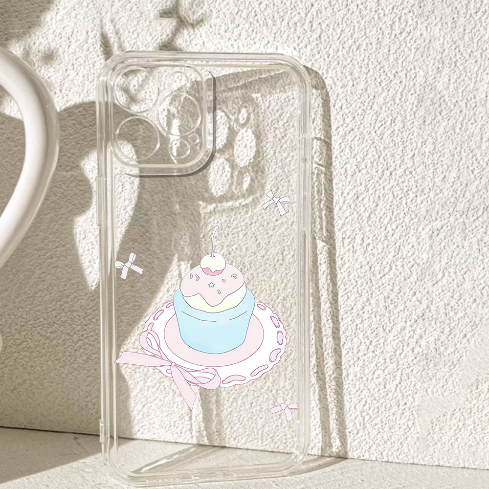 

Cupcake Silicone Phone Case for iPhone 17 16 15 14 13 12 11 Pro Xs Max Air Mini 7 8 6 6s Plus SE 2020 2022 Cover