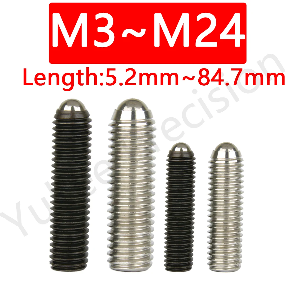 Y​K419 Good Quality Ball Plunger  M3~M24 Stainless Steel Carbon Steel Internal Hexgon Solid Thread Screw Length 5.2~84.7