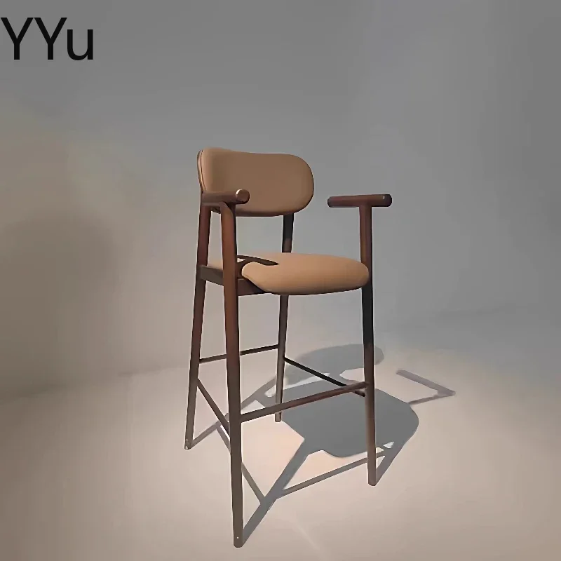 Italian Design Armrest Bar Chair Decorative Piece Kitchen Outdoor Bar Stool Cuisine Office Modern Sillas De Comedor Furniture