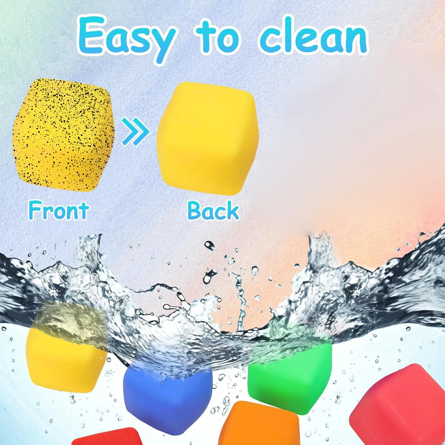12pcs Flour cube 3cm flour ball TPR kneading toy squeezing block toy portable pressure relief tool
