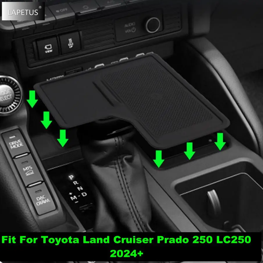 

For Toyota Land Cruiser 250 Prado LC250 2024 2025 Wireless Phone Charging Silicone Non-slip Anti-Skid Pad Silica Gel Accessories